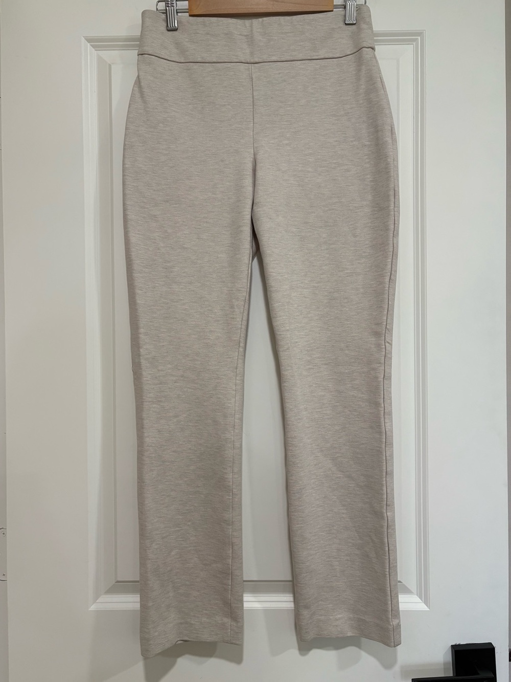 Express Columnist Straight High Rise Knit Pants Oatmeal S
